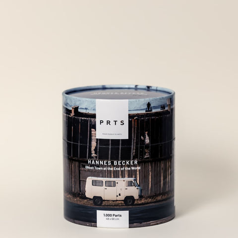 1.000 Teile Kunstpuzzle + Kunstdruck: Ghost Town at the End of the World – Hannes Becker