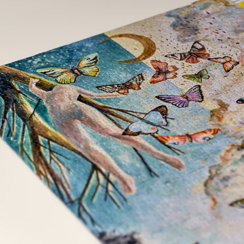 1.000 Teile Kunstpuzzle + Kunstdruck: Nachtfalter – Jonathan Esperester
