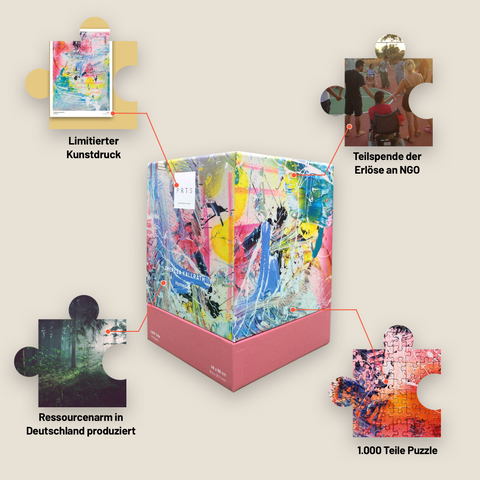 1.000 Teile Kunstpuzzle + Kunstdruck: Homesick – Theresa Kallrath