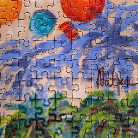 1.000 Teile Kunstpuzzle + Kunstdruck: Dreamy Beach – Natalia Nosek