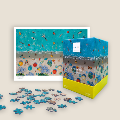 PROFILSEITE von 1.000 Teile Kunstpuzzle + Kunstdruck: Dreamy Beach – Natalia Nosek